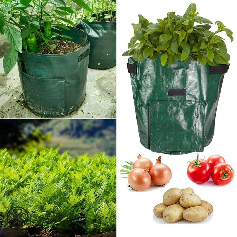 2pcs Garden Potato Grow Bags Planter PE Cloth Vegetable Pot