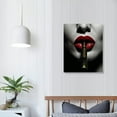thumbnail image 3 of Nawypu  Art  Canvas Art  on Canvas Spray Painting Modern Fashion Woman Sexy Red Lips Poster Wall Art Wall Pictures for Living Room Bedroom Decor Picture Beauty Art Print, 3 of 4