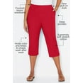 thumbnail image 5 of Catherines Women's Plus Size Suprema Elastic Waist Capri Pant (Petite Available), 5 of 6