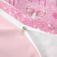 thumbnail image 4 of Castle Fairy Pink Glitter Letter B Twin Bedding for Girls,Love Heart Print Duvet Cover Set,2pcs,No Comforter,Pink Reversible, 4 of 6