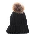 thumbnail image 2 of Sombrero de Gorro de Punto de Invierno Cálido Sunnimix Negro, 2 of 4