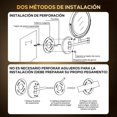 thumbnail image 2 of JZZB Espejo de Tocador de Maquillaje Iluminado Montado en la Pared de 8.5 Pulgadas,Espejo de Aumento Double Sided 1X/5X,Luces LED Regulables,3 Modos de Color,Carga USB,Brazo Plegable, 360&deg; Rot, 2 of 9