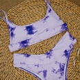 thumbnail image 6 of Miluxas Swimsuits for Women,Women Tie-dye Pattern Top with Panty Bikini Set Two Piece Swimwear Purple S(S), 6 of 8