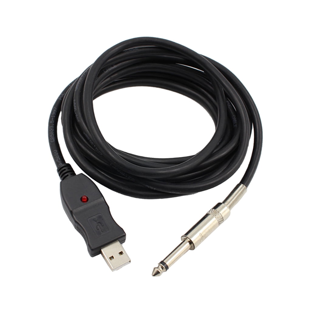 Baoblaze 10 feet USB Male to 6.5mm Electric Guitar Converter Cable for Instrument