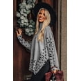 thumbnail image 4 of Women's Gray Leopard High Neck Oversized Side Slit Sweater - [ZhiHiMeRi] | (US 18-20)2XL, 4 of 6