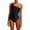 Black, variant on JADE Swim Womens Sena One Shoulder Cut-Out One-Piece Swimsuit