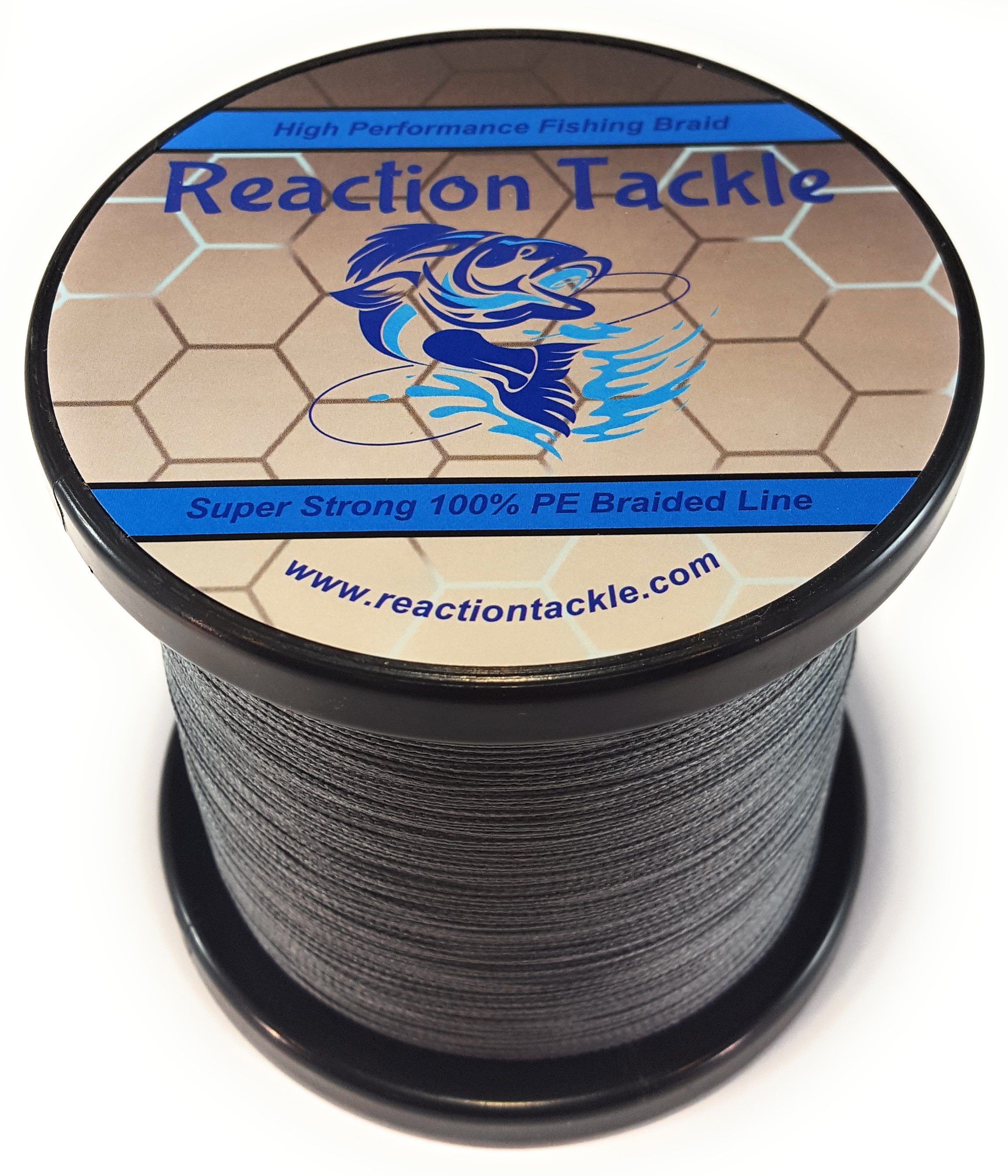 Reaction Tackle High Performance Braided Fishing Line Dark Gray 65lb