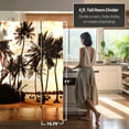 thumbnail image 5 of Oriental Furniture 6 ft. Tall Sunset Palms Canvas Room Divider - 3 Panel, 5 of 7