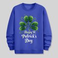 thumbnail image 5 of QUNYINEY Blue Sweatshirt Men St Patricks Day Casual Long Sleeve Crew Neck Tops Drop Shoulder Pullover Loose Sweatshirts, 5 of 8