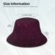 thumbnail image 3 of Balery Dark Purple Glitter Sombreros para el sol para hombre y mujer, sombrero de pescador con UPF 50+, 3 of 6