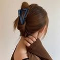 thumbnail image 3 of Guardurnaity Pinza de pelo acrílica para mujer, reemplazo de Color sólido, Triangular, peluquería, tamaño libre, pinzas para niñas, adorno Accesorio para el cabello Rosado Guardurnaity AP013948-03, 3 of 6