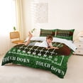 thumbnail image 2 of Castle Fairy Football Print Bedding, Sport Ball Game Duvet Cover Full, Green Brown White,3pcs,1 Duvet Cover and 2 Pillowcases, 2 of 6