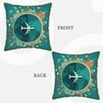 thumbnail image 3 of Kll Around The Planet Decorative Throw Pillow Covers Velvet Soft For Couch Sofa Bedroom Living Room Outdoor -16"X16", 3 of 8