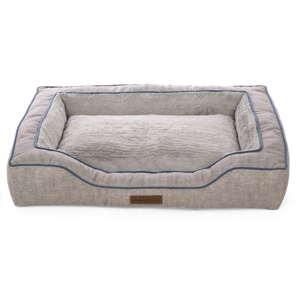 Vibrant Life Bolstered Bliss Mattress Edition Dog Bed, Large, 36"x26
