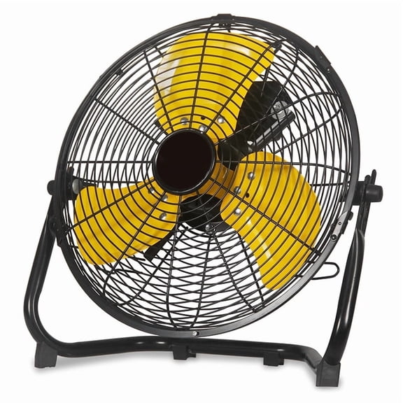 Ken Brown 12-Inch Portable Floor Fan, 3 Speed Metal Industrial Shop Fans with 180° Tilt, 1800 CFM High Velocity Heavy Duty Fan, for Bedroom, Garage, Workshop