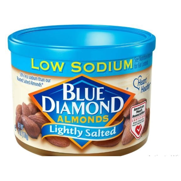 Blue Shelf Stable Almonds Lightly Salted Pieces, 6 oz Can Blue Diamond Shelf Stable Almonds Lightly