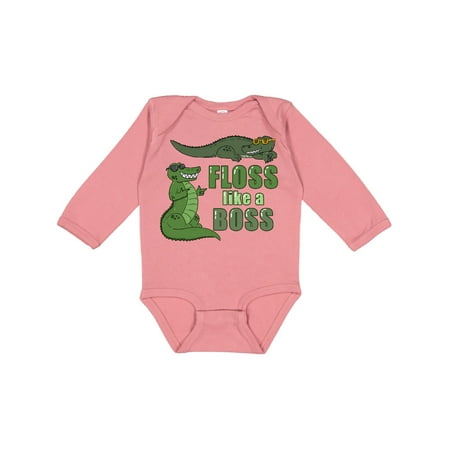 

Inktastic Floss Like a Boss Gators Gift Baby Boy or Baby Girl Long Sleeve Bodysuit