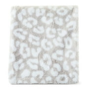 Parent's Choice Premium Plush Baby Blanket for Baby and Toddler, Gray Animal Print, 30" x 40", For Boy or Girl