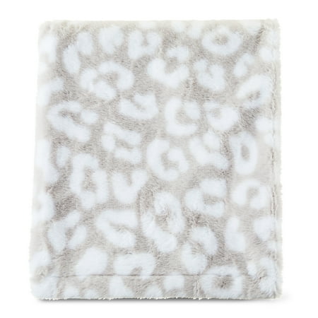 Parent's Choice Premium Plush Baby Blanket for Baby and Toddler, Gray Animal Print, 30" x 40", For Boy or Girl