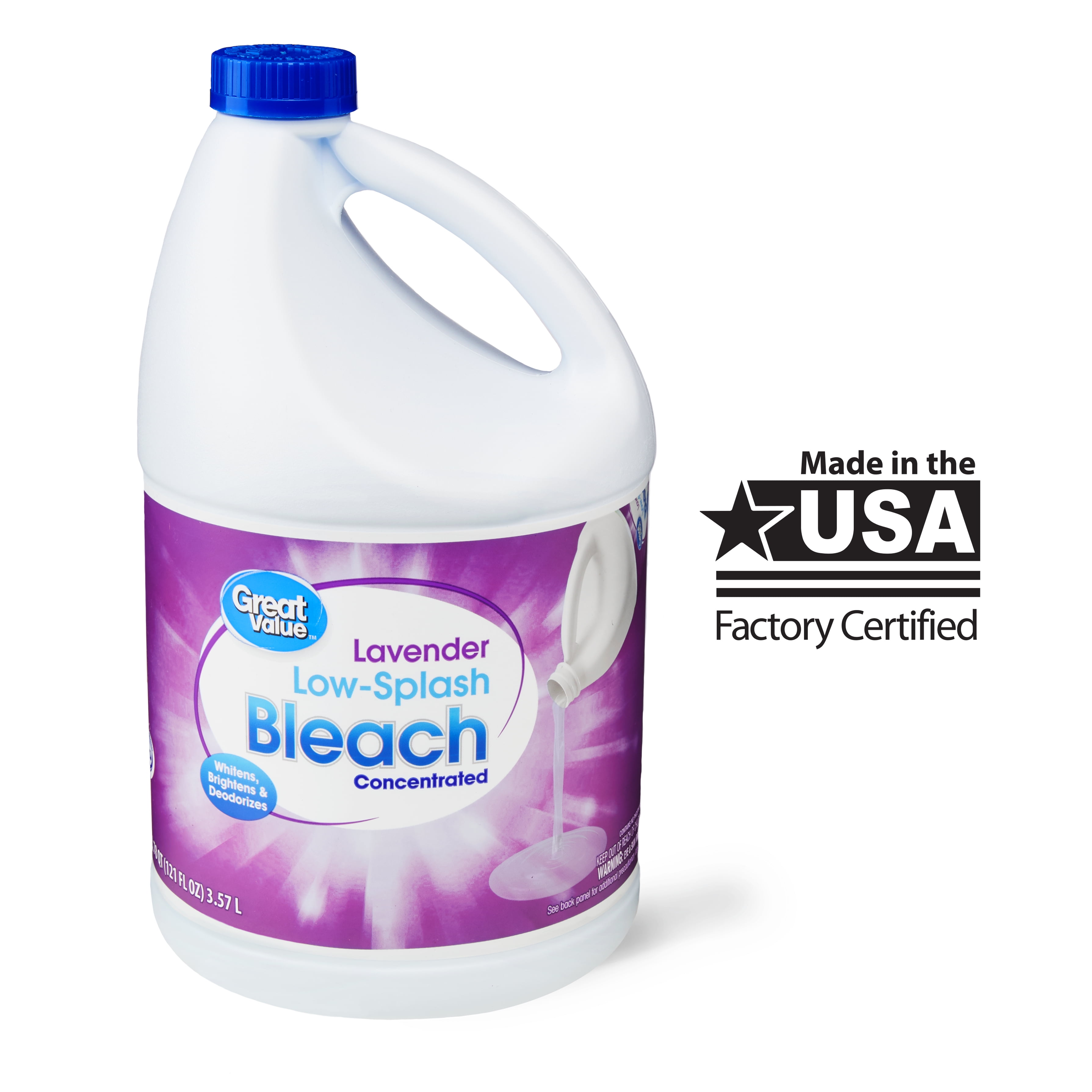 Great Value Low-Splash Bleach, 81 fl oz