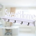 thumbnail image 3 of Perchero de pared Sweet Home, colgador de puerta, perchero para abrigos, sombreros, ropa y llaves (blanco), 3 of 8