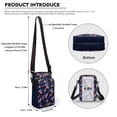 thumbnail image 6 of HELLHERO American Flag Pattern Small Crossbody Purse, Women Adjustable Shoulder Strap, Travel Daily Use Polyester 4.33x1.97x7.09, 6 of 7
