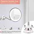 thumbnail image 3 of HTSQYL 10X Magnifying Mirror with Light, Flexible Gooseneck LED Lighted Makeup Mirror with Magnification, Battery Operated Cordless Bathroom Mirror with Suction Cups for Travel, 3 of 8