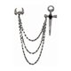thumbnail image 1 of Halloween Skull Brooch, Chain Wing Sword Vampire Badge, 1 of 4