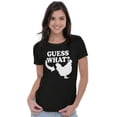 thumbnail image 3 of Guess What Chicken Funny Sarcastic Womens Fitted Plus Size Graphic Tee Brisco Brands 2X, 3 of 5