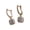 Gold, variant on Square Earrings Featuring Zircon Stone Elegant Styles Versatile For Any Occasion