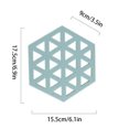 thumbnail image 2 of VONKY Felt Table Coaster for Hot Drink Hexagonal Shape Tea Mat Absorbent Hollow Cup Pad Home Accessories Triangular, 2 of 6