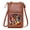 Brown, variant on Zipper Womens Wallet Lightweight Women's Shoulder Bag Bat Haunted Cemetery Witch Skeleton Halloween Pumpkin Ghost Ideal Holiday Gift for Everyday Use or Gift Idea