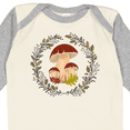thumbnail image 4 of Inktastic Cottagecore Mushroom Wreath Girls Long Sleeve Baby Bodysuit, 4 of 5