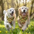 thumbnail image 3 of Dog Bandana 2 Pack,White Sunflower Pattern Bandanas for Dogs,Cat Bandana,Small/ Large Dog Bandana 2 Size,Dog Bandanas, 3 of 6