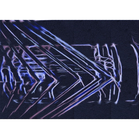 Ahgly Company Machine Washable Indoor Rectangle Transitional Deep Periwinkle Purple Area Rugs, 2' x 4'