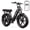 Black, variant on TST Electric Bike for Women, 20"x4" Fat Tire, E Mountain Bike, 750W Motor 48V/15AH SGS, Dual Hydraulic Disc Brakes, Full Suspension