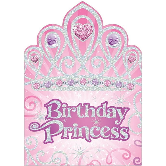 Paper House Productions Birthday Princess Crown Die Cut Foil Birthday Card For Girls