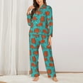 thumbnail image 2 of Daiia Fun Octopus for Women's Long-Sleeved Pajama Set – Soft & Comfortable Sleepwear Button-Up Pajamas Cozy Lounge Wear-Small, 2 of 7