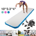 thumbnail image 1 of 10ft Air Track Exercise Mat for Home & Outdoor Gymnastics Yoga & More White/Blue, 1 of 7