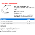 thumbnail image 2 of Auto Trans Shifter Cable Kit - Compatible with 1999 - 2004 GMC Sierra 2500 2000 2001 2002 2003, 2 of 2