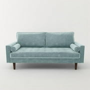 Kingway Furniture Velvet Genoa Living Room Sofa In Grayish Cyan