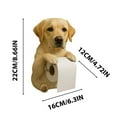 thumbnail image 4 of ZZkhGO Dog Toilet Paper Holder, Cute Animal Design Wall Mounted, Resin Paper Roll Dispenser for Bathroom Decor, 4 of 4