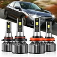 thumbnail image 1 of 4pcs For Lexus RX450h 2010-2015 Combo High & Low Beam Kit 9005 H11 LED Headlight Bulb 6000K 12000LM 600% Bright White, 1 of 15