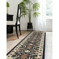 thumbnail image 3 of Rugs.com Neda Collection Rug – 8 Ft Runner Navy Blue Low Rug Perfect For Hallways, Entryways, 3 of 9