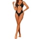 thumbnail image 2 of INSPIRE CHIC Bañadores de Cadena de Oro para Mujeres Monokini con Escote en V, Traje de Baño de Corte 1 Pieza X-Small Negro, 2 of 5