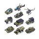 thumbnail image 1 of Carros De Juguete 10 Pz VERDE MILITAR, 1 of 4