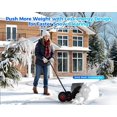 thumbnail image 3 of Pelle à Neige avec Roues pour Entrée, Pousse-Neige de 20 Pouces de Large et Réglable avec Poignée à Angle et Hauteur à 5 Positions, Outil Ergonomique de Déneigement Dorsal pour Trottoirs, Cours et Patios - Noir, 3 of 8