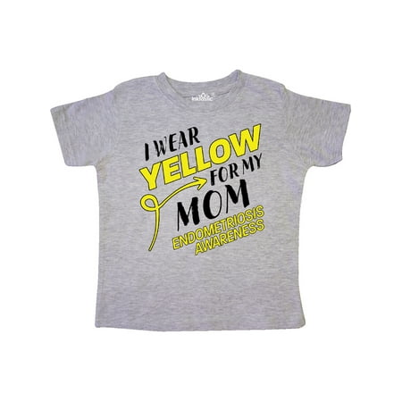 

Inktastic I Wear Yellow for my Mom- Endometriosis awareness Gift Toddler Boy or Toddler Girl T-Shirt