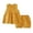 Yellow, variant on REDARER Baby Girl Dress Set Solid Color Comfortable Double Cotton Girls Cardigan Pajamas Home Wear Two Sets,18-24 Months