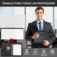 thumbnail image 2 of Carpeta Portfolio Profesional Portátil con Asa, Carpeta para Documentos A4 Multifuncional, Almacena Móviles y Tabletas, Incluye 100 Hojas de Papel y Bolsas de PVC, Ideal para Profesionales de Negocios, 2 of 4